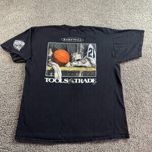 VINTAGE Basketball Hall Of Fame Shirt Mens Extra Large Black Tools Of The Trade